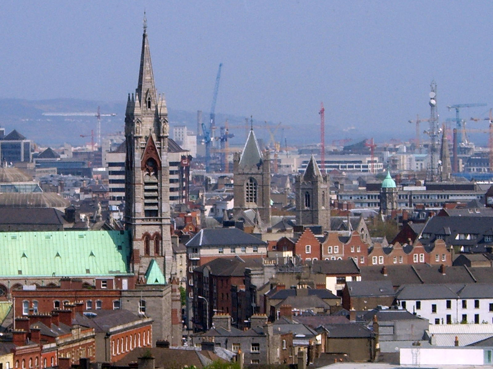 Dublin skyline, cranes