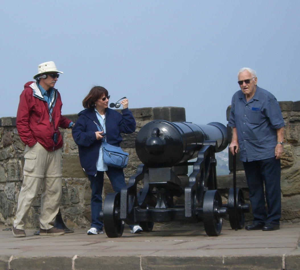 Mike, Anita, Ellie with cannon