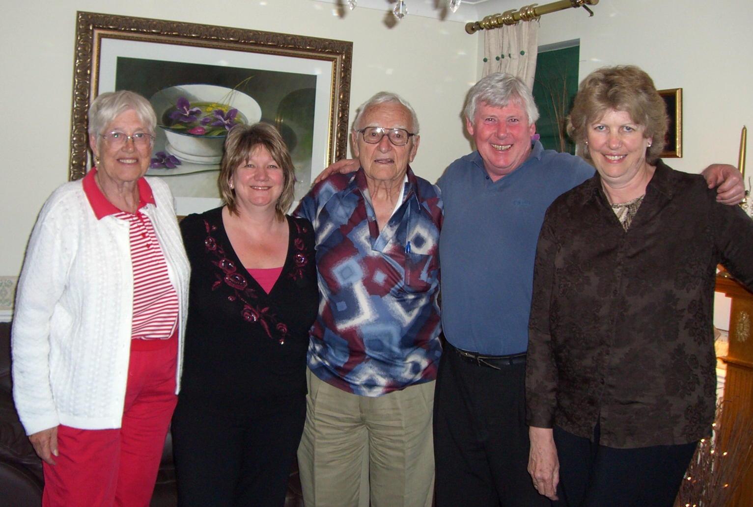 Gen, Jill, Ellie, Jim, Sheila at Addison's